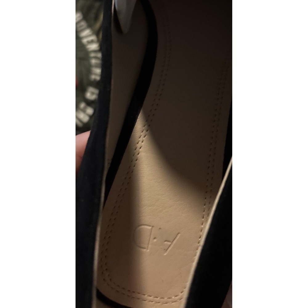 Women's 11 M AD & Daughters Black Hair-Calf Suede Leather Shoes‎ Loafers NEW - Picture 5 of 9